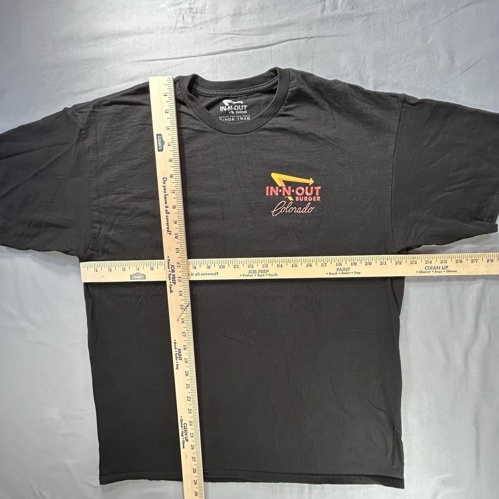 In-N-Out Colorado Short Sleeve Black Graphic Print T-shirt Men's‎ XL Fast Food - Picture 6 of 6